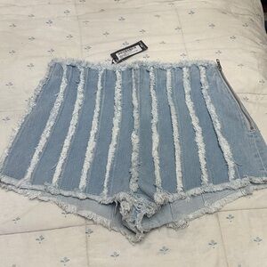 Frayed Denim Women Shorts